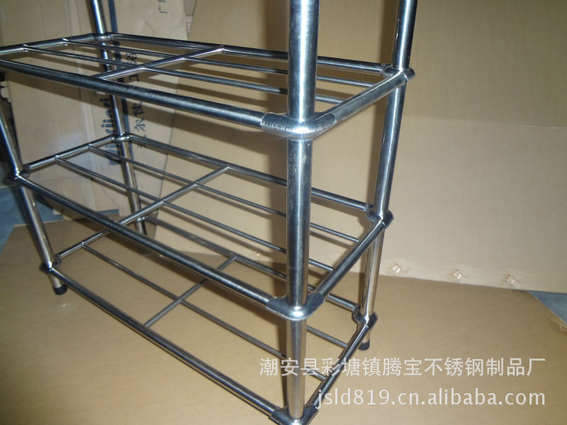 厂家直销 不锈钢组合三层 四层鞋架 置物架可组装图片,厂家直销 不锈钢组合三层 四层鞋架 置物架可组装图片大全,潮安县彩塘镇腾宝不锈钢制品厂-